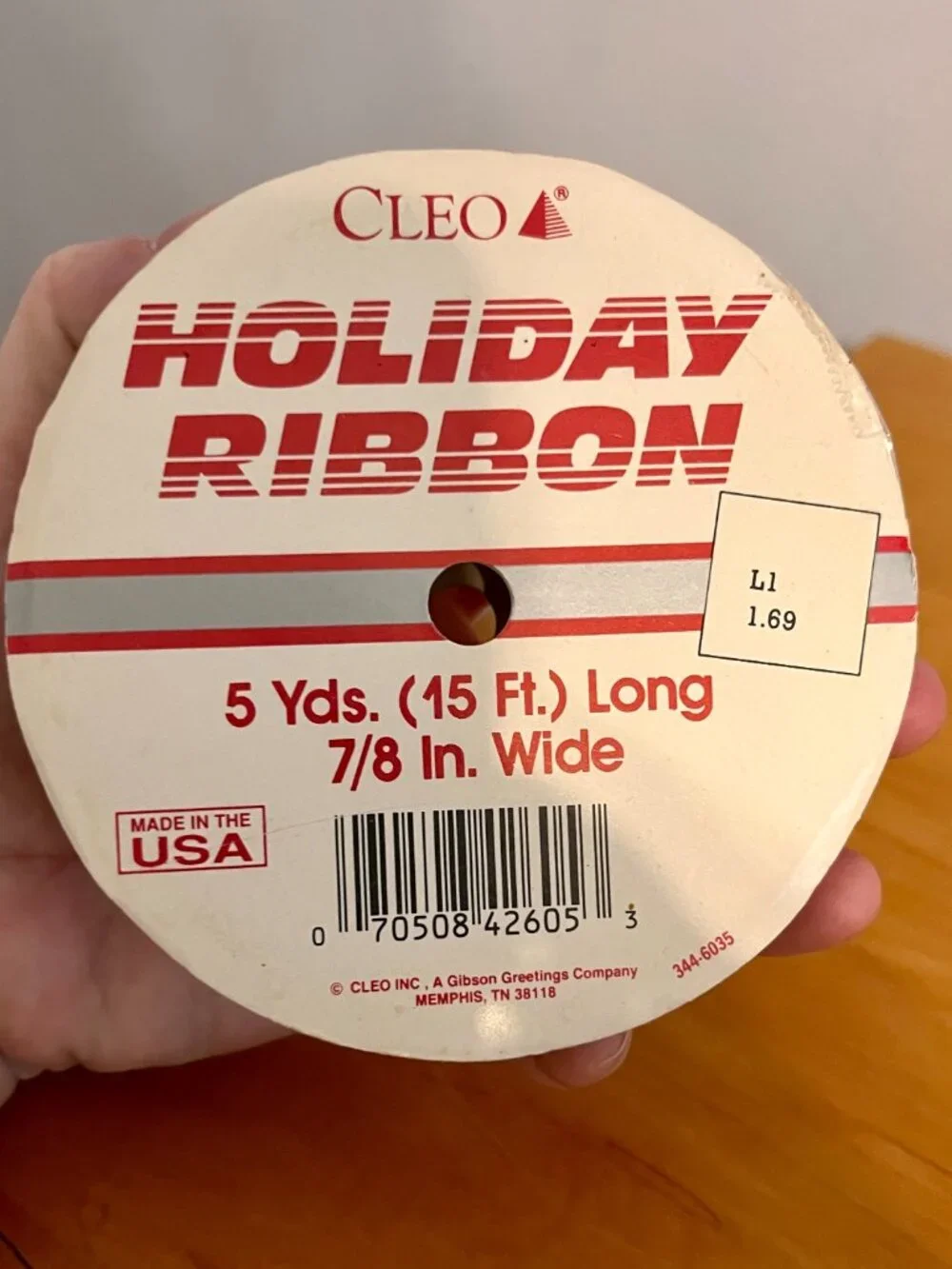 Vintage Christmas Ribbon Lot 6pc Cleo Offray Tie-Tie Frank's Nursery Plaid Satin